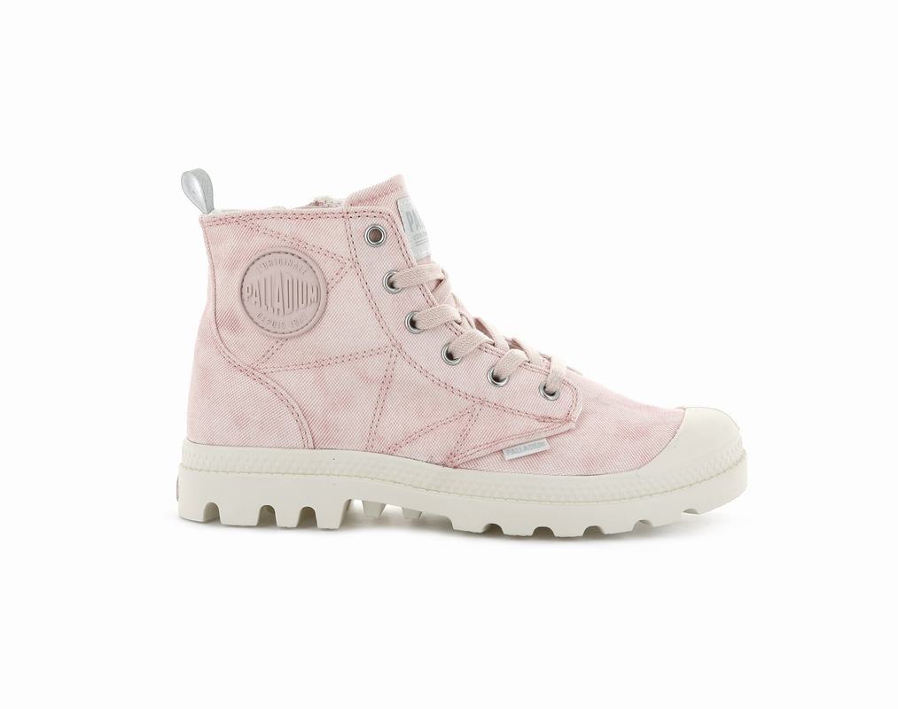 Palladium Pampa Zip Desertwash Women's Boots Pink (YZKV23067)